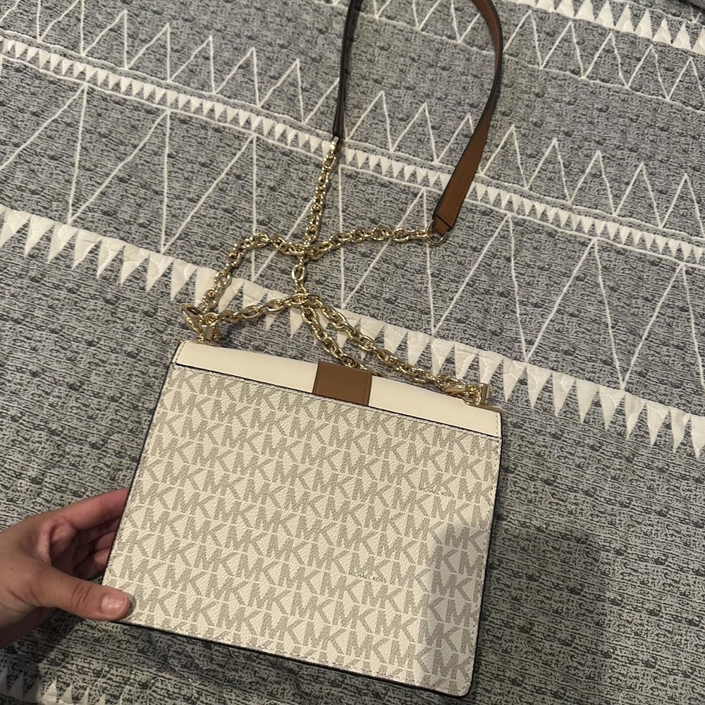 Michael Kors Cream and Tan Women's Bag